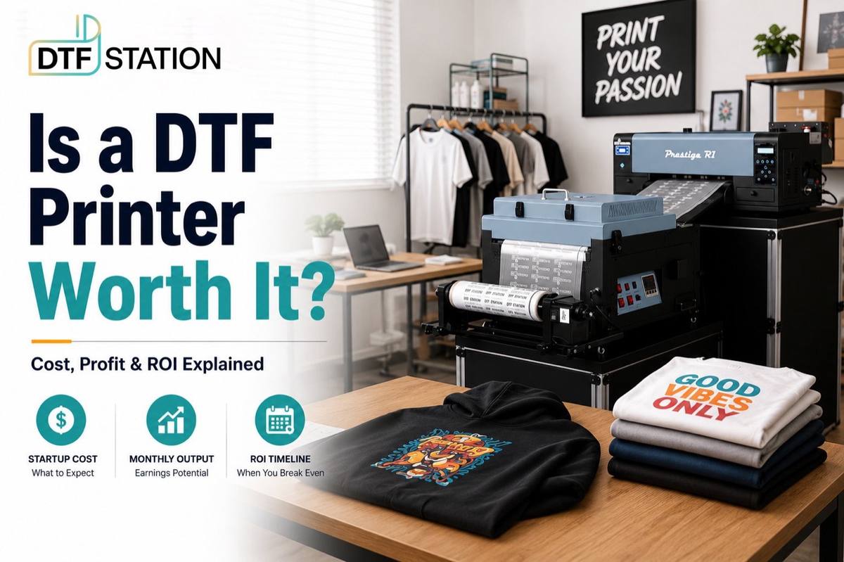 Máy In PET Chuyển Nhiệt (DTF) Có Đáng Đầu Tư Cho Doanh Nghiệp Nhỏ? Giải Thích Chi Phí, Lợi Nhuận và ROI