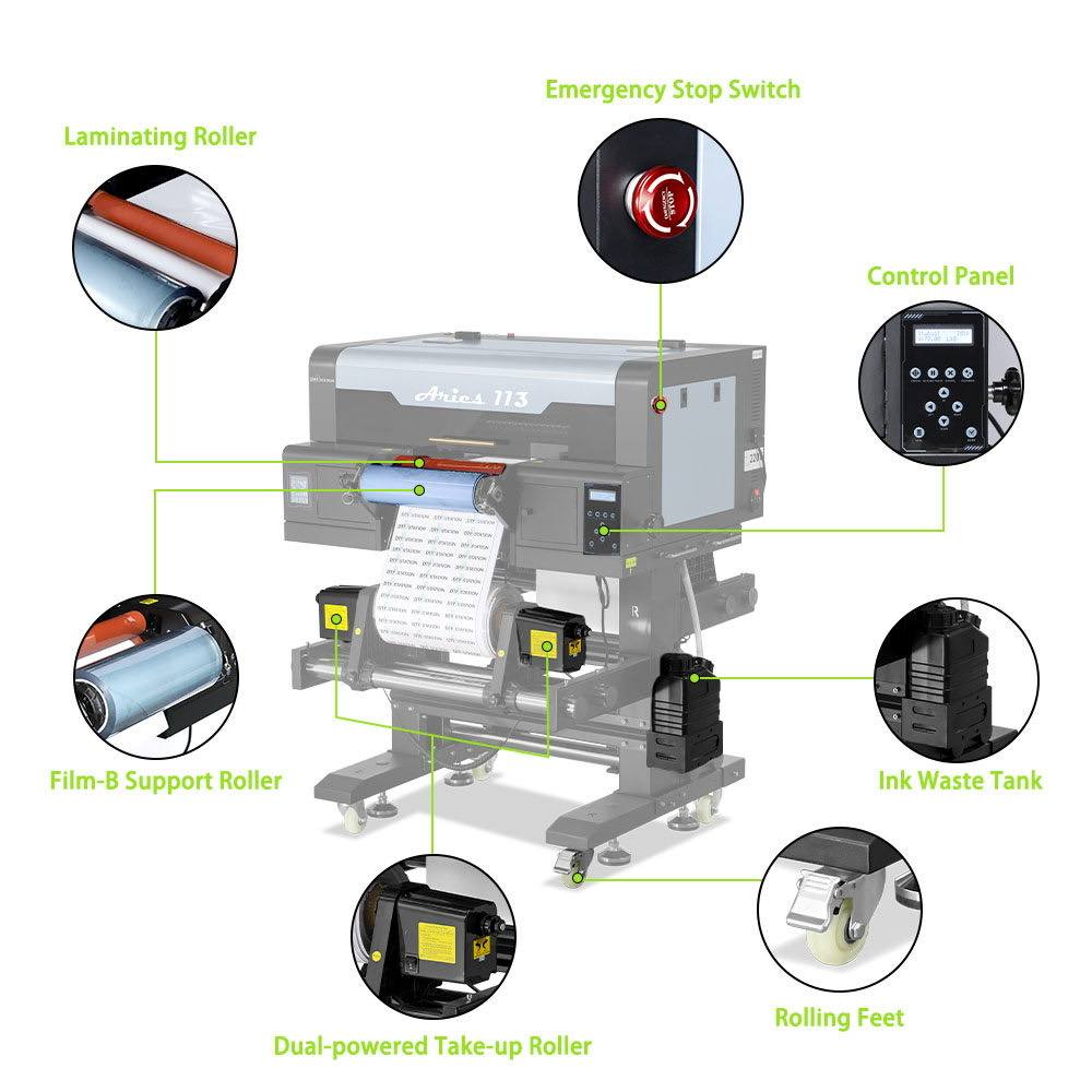 Máy UV DTF Aries 113 - Các bộ phận