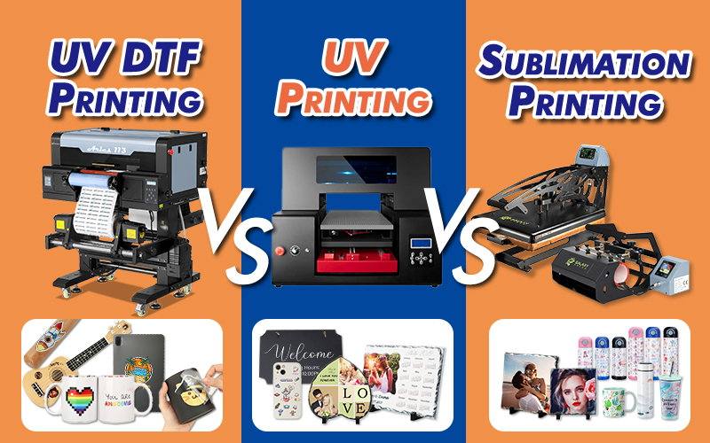 In UV DTF So Với In UV Và In Thăng Hoa: Đâu Là Lựa Chọn Phù Hợp Cho Xưởng In Bề Mặt Cứng Của Bạn?